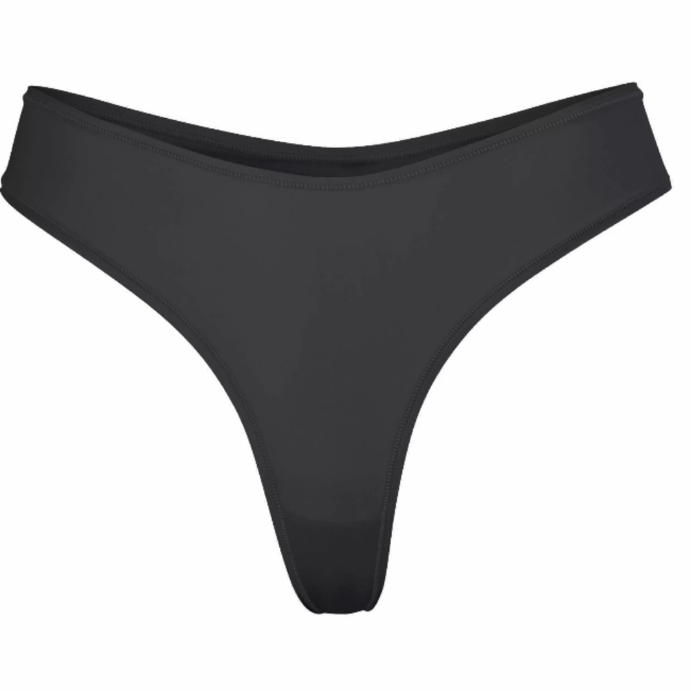 SKIMS jelly sheer dipped thong in Onyx